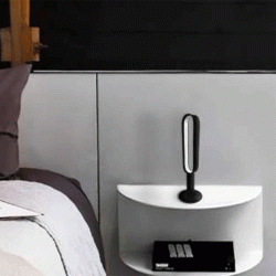 Επιτραπέζιο επαναφορτιζόμενο φωτιστικό μαύρο LED 2W με θερμό φως 3000Κ αυτονομία 12 ώρες IP44  