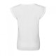 Γυναικείο μπλουζάκι κοντομάνικο Melba με πλαϊνές ραφές νούμερο Large σε λευκό χρώμα