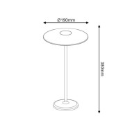 Επιτραπέζιο φωτιστικό LED SMD με μπαταρίες  2W  θερμό χρώμα φωτός 3000Κ 260LM δέσμης 83 °σε σκούρο πράσινο χρώμα εξωτερικού χώρου  IP54