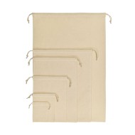 Πουγκί με κορδόνια XL διαστάσεων 50x75cm σε φυσικό χρώμα από 100% οργανικό βαμβάκι 130grs