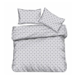 Σεντόνι Flat σχέδιο Link grey 100% cotton διαστάσεων 160x260cm