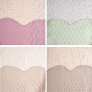 Κουβερλί ultrasonic σχέδιο Loreta 100% microfiber σε χρώμα Moca-Beige διαστάσεων 160x220cm Κουβερλί ultrasonic σχέδιο Loreta 100% microfiber σε χρώμα Moca-Beige διαστάσεων 160x220cm