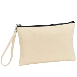 Νεσεσέρ οργανικό MARYLIN διαστάσεων 26x17cm σε φυσικό χρώμα με φερμουάρ μαύρο  Νεσεσέρ οργανικό MARYLIN διαστάσεων 26x17cm σε φυσικό χρώμα με φερμουάρ μαύρο