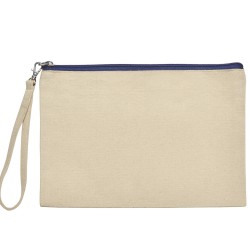 Νεσεσέρ οργανικό MARYLIN διαστάσεων 26x17cm σε φυσικό χρώμα με φερμουάρ Navy