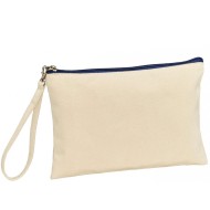 Νεσεσέρ οργανικό MARYLIN διαστάσεων 26x17cm σε φυσικό χρώμα με φερμουάρ Navy Νεσεσέρ οργανικό MARYLIN διαστάσεων 26x17cm σε φυσικό χρώμα με φερμουάρ Navy