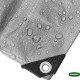 Αδιάβροχος μουσαμάς - τέντα διαστάσεων 8x10m 190gr/m² GRASHER με κρίκους σε γκρι χρώμα