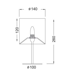Φωτιστικό κομοδίνου μονόφωτο γκρι μεταλλικό με κυκλική βάση για λάμπα με ντουί E14