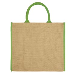 Τσάντα παραλίας NAXOS από γιούτα με στρογγυλά χερούλια διαστάσεων 40x36x19cm χωρητικότητας 28L σε χρώμα φυσικό με λαχανί λεπτομέρειες