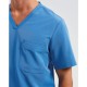 Ανδρική ελαστική μπλούζα νοσηλευτικής με λαιμόκοψη V σε μπλε χρώμα νούμερο Small