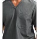 Ανδρική ελαστική μπλούζα νοσηλευτικής με λαιμόκοψη V σε γκρι χρώμα νούμερο Medium