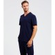 Ανδρική ελαστική μπλούζα νοσηλευτικής με λαιμόκοψη V σε σκούρο μπλε χρώμα νούμερο XL