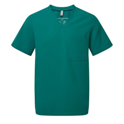 Ανδρική ελαστική μπλούζα νοσηλευτικής με λαιμόκοψη V σε πράσινο χρώμα νούμερο 3XL