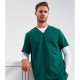 Ανδρική ελαστική μπλούζα νοσηλευτικής με λαιμόκοψη V σε πράσινο χρώμα νούμερο XL