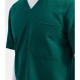 Ανδρική ελαστική μπλούζα νοσηλευτικής με λαιμόκοψη V σε πράσινο χρώμα νούμερο XXL
