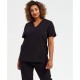Γυναικεία ελαστική μπλούζα νοσηλευτικής με λαιμόκοψη V σε μαύρο χρώμα νούμερο Medium