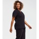 Γυναικεία ελαστική μπλούζα νοσηλευτικής με λαιμόκοψη V σε μαύρο χρώμα νούμερο Small