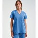 Γυναικεία ελαστική μπλούζα νοσηλευτικής με λαιμόκοψη V σε γαλάζιο χρώμα νούμερο XLarge