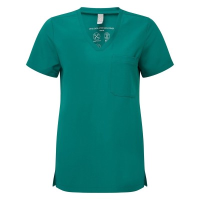 Γυναικεία ελαστική μπλούζα νοσηλευτικής με λαιμόκοψη V σε πράσινο χρώμα νούμερο XLarge