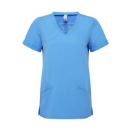 Γυναικεία ελαστική μπλούζα νοσηλευτικής 2 τσέπες μπροστά σε γαλάζιο χρώμα νούμερο Medium Γυναικεία ελαστική μπλούζα νοσηλευτικής 2 τσέπες μπροστά σε γαλάζιο χρώμα νούμερο Medium