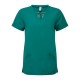 Γυναικεία ελαστική μπλούζα νοσηλευτικής 2 τσέπες μπροστά σε πράσινο χρώμα νούμερο Small