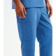 Ανδρικό ελαστικό cargo παντελόνι νοσηλευτικής με ελαστική μέση σε χρώμα γαλάζιο νούμερο Large