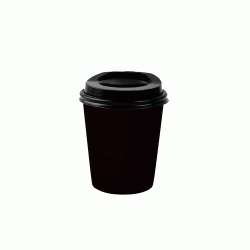 Ποτήρι χάρτινο Open Care double wall μαύρο χωρητικότητας 8oz γυαλιστερό σε πακέτο των 25 τεμαχίων Ποτήρι χάρτινο Open Care double wall μαύρο χωρητικότητας 8oz γυαλιστερό σε πακέτο των 25 τεμαχίων