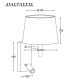 Led απλίκα Luminaire Stof καφέ-μόκα επίτοιχη με ντουί Ε27 & κινητό led spot 3200k θερμό λευκό φως