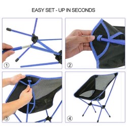 Πτυσσόμενη καρέκλα με τσάντα μεταφοράς διαστάσεων 65.5x56x60.5cm