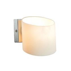 Φωτιστικό απλίκα μονόφωτη κυλινδρική λευκό γυαλί με ντουί G9