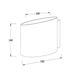Φωτιστικό απλίκα μονόφωτη κυλινδρική λευκό γυαλί με ντουί G9