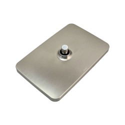 Κεφαλή ντους ορθογώνια διαστάσεων 34x22cm σε ασημί χρώμα BRUNO 