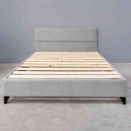 Κρεβάτι PALERMO με ποδαράκια, ντυμένο με ύφασμα διαστάσεων 150x200cm σε χρώμα γκρι ανοιχτό Κρεβάτι PALERMO με ποδαράκια, ντυμένο με ύφασμα διαστάσεων 150x200cm σε χρώμα γκρι ανοιχτό