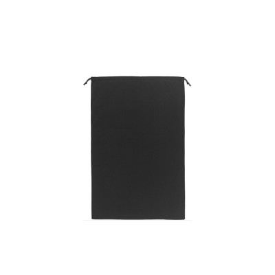 Πουγκί με κορδόνια XL διαστάσεων 50x75cm σε μαύρο χρώμα από 100% οργανικό βαμβάκι