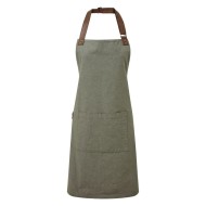 Ποδιά oλόσωμη με ιμάντες δερματίνης και δέσιμο στη μέση σε χρώμα Moss/Brown Ποδιά oλόσωμη με ιμάντες δερματίνης και δέσιμο στη μέση σε χρώμα Moss/Brown