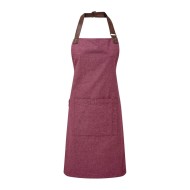 Ποδιά oλόσωμη με ιμάντες δερματίνης και δέσιμο στη μέση σε χρώμα Burgundy/Brown Ποδιά oλόσωμη με ιμάντες δερματίνης και δέσιμο στη μέση σε χρώμα Burgundy/Brown