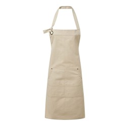 Ποδιά oλόσωμη με τσέπη μακριά ποδιά έως το γόνατο σε χακί χρώμα 