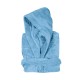 Μπουρνούζι μονόχρωμο Fresh 450gsm 100%cotton με κουκούλα σε μπλε ραφ χρώμα νούμερο XXLarge