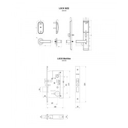 Κλειδαριά RFID τεχνολογίας Mifare με μηχανισμό ANSI με λειτουργία Anti-Panic ORBITA S3078P SILVER σε ασημί χρώμα