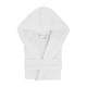 Μπουρνούζι μπάνιου με κουκούλα ζακάρ 270gsm σε λευκό χρώμα σε νου΄μερο XLarge