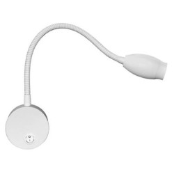 Απλίκα Led Luminaire inyoka λευκή επίτοιχη 3W 3000k θερμό λευκό φως με βραχίονα σπιράλ