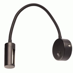 Επίτοιχο φωτιστικό LED 3W θερμό φως 3200k 210lm 8x4x44cm μαύρο