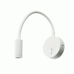 Επίτοιχο LED φωτιστικό ALIS 3W θερμό φως 3200k 190lm λευκό μεταλλικό D8x36cm