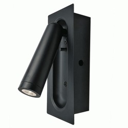 Φωτιστικό LED 3W θερμό φως 3200k 190lm μεταλλικό μαύρο 7x5x17cm