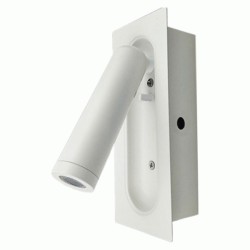 Φωτιστικό LED 3W θερμό φως 3200k 190lm 7x5x17cm λευκό μεταλλικό χωνευτό