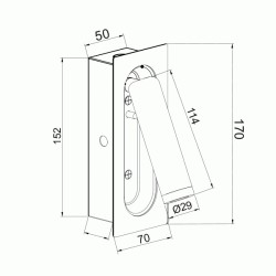Φωτιστικό LED 3W θερμό φως 3200k 190lm 7x5x17cm λευκό μεταλλικό χωνευτό
