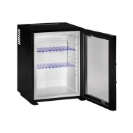 Θερμοηλεκτρικό Mini Bar με γυάλινη πόρτα χωρητικότητας 30lt σε μαύρο χρώμα με αθόρυβη λειτουργία