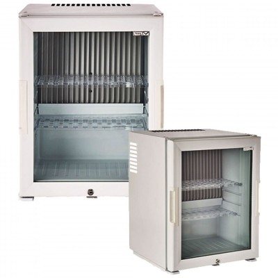Θερμοηλεκτρικό Mini Bar με γυάλινη πόρτα χωρητικότητας 30lt σε λευκό χρώμα με αθόρυβη λειτουργία