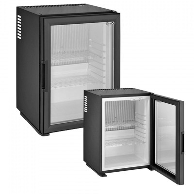Θερμοηλεκτρικό Mini Bar με γυάλινη πόρτα χωρητικότητας 38lt διαστάσεων 56,6x44,1x43,2cm σε μαύρο χρώμα