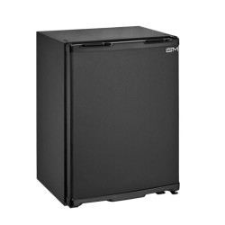 Mini Bar αμμωνίας χωρητικότητας 30lt σε μαύρο χρώμα με καμπυλωτή πόρτα διαστάσεων 51,2x41,9x42,3cm