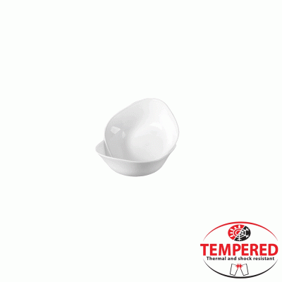 Μπωλ οπαλίνης διαστάσεων 15x15cm σε χρώμα λευκό Tempered της σειράς Paros
